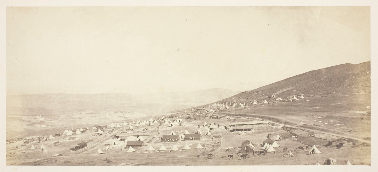 Lejr for 4. lette dragoner, officerskvarter af Roger Fenton
