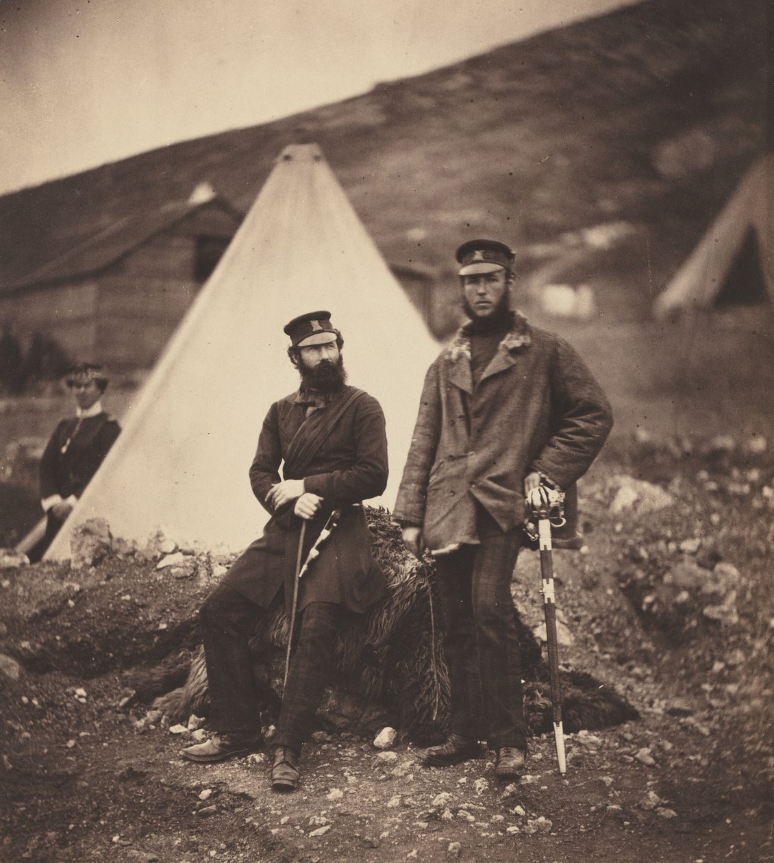 Kaptajn Graham og kaptajn MacLeod, 42. regiment af Roger Fenton
