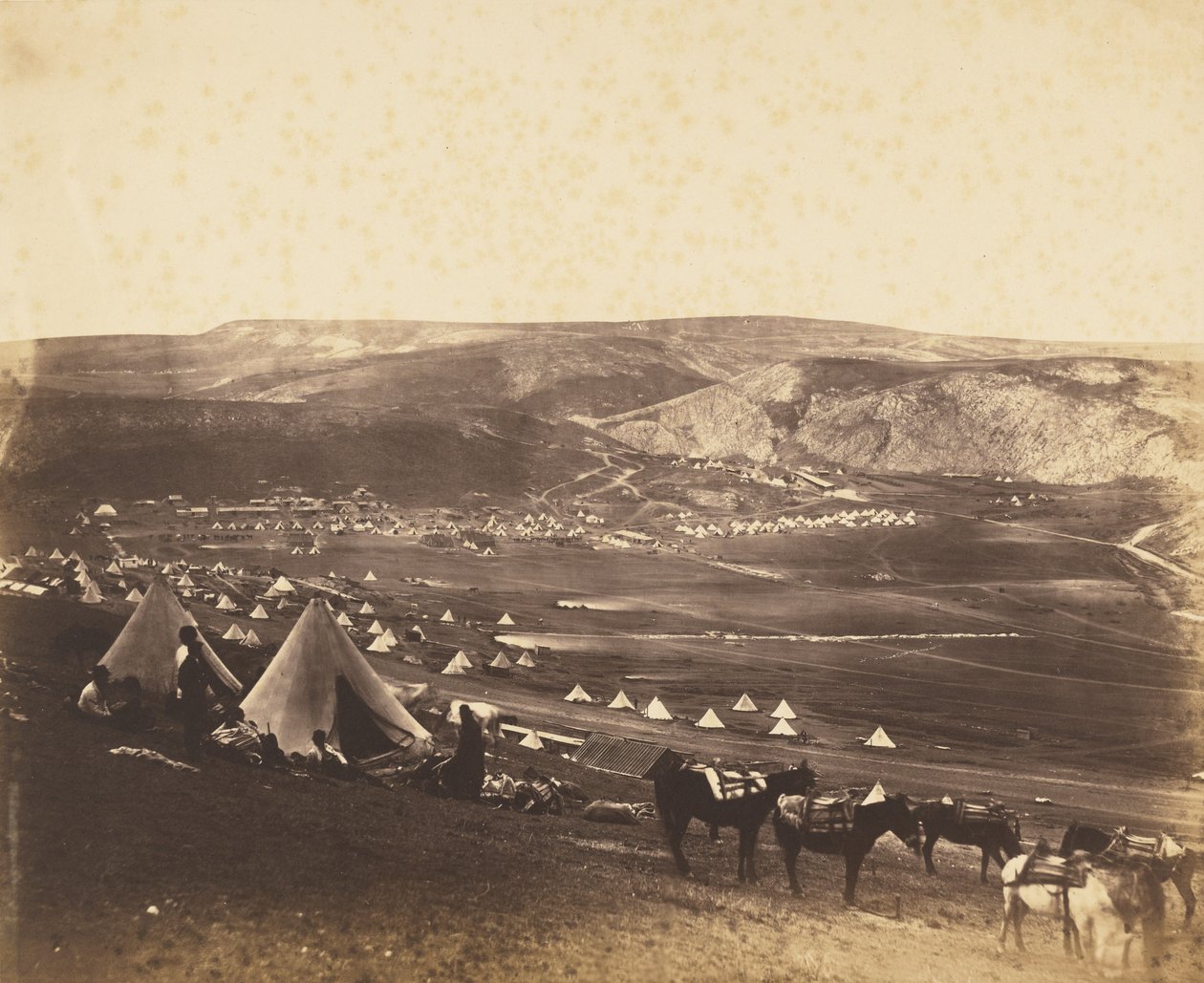 Kavaleriets lejr, Balaklava af Roger Fenton