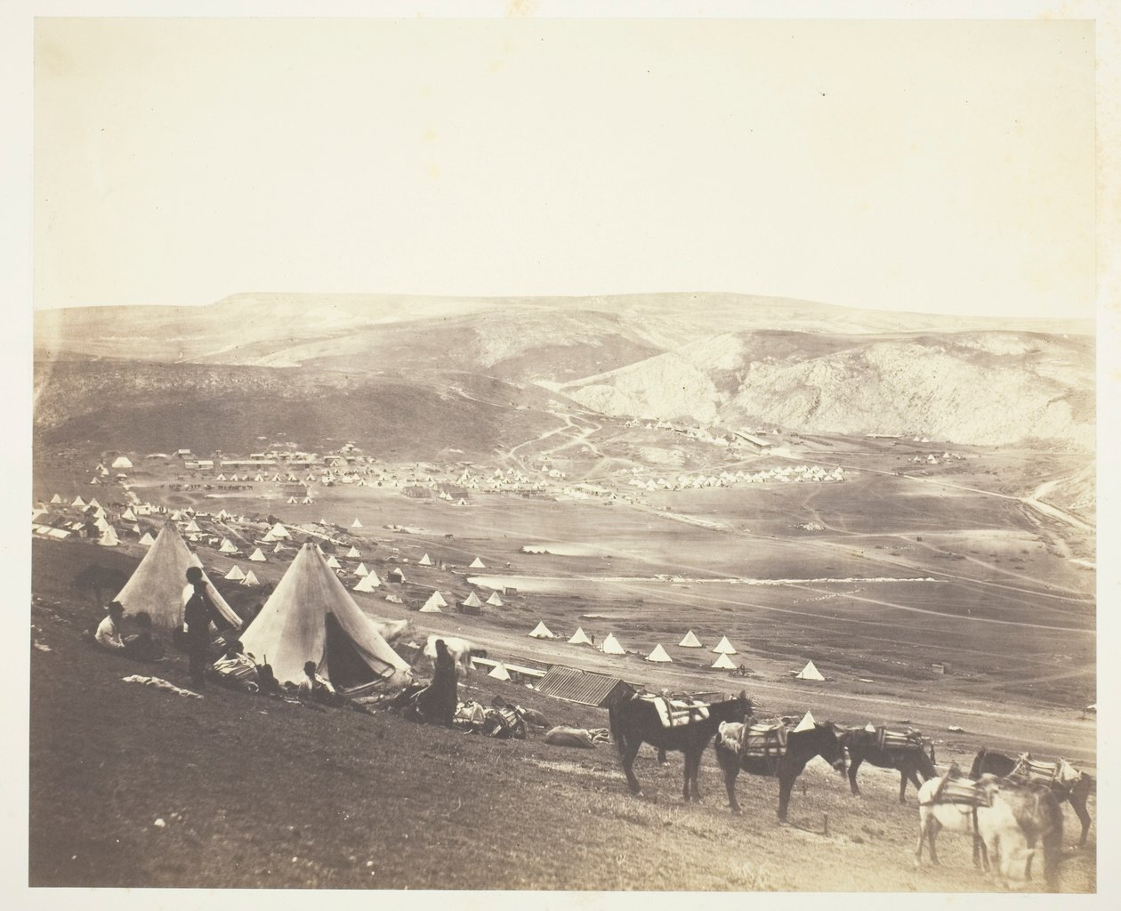 Kavaleriets lejr, Balaklava af Roger Fenton
