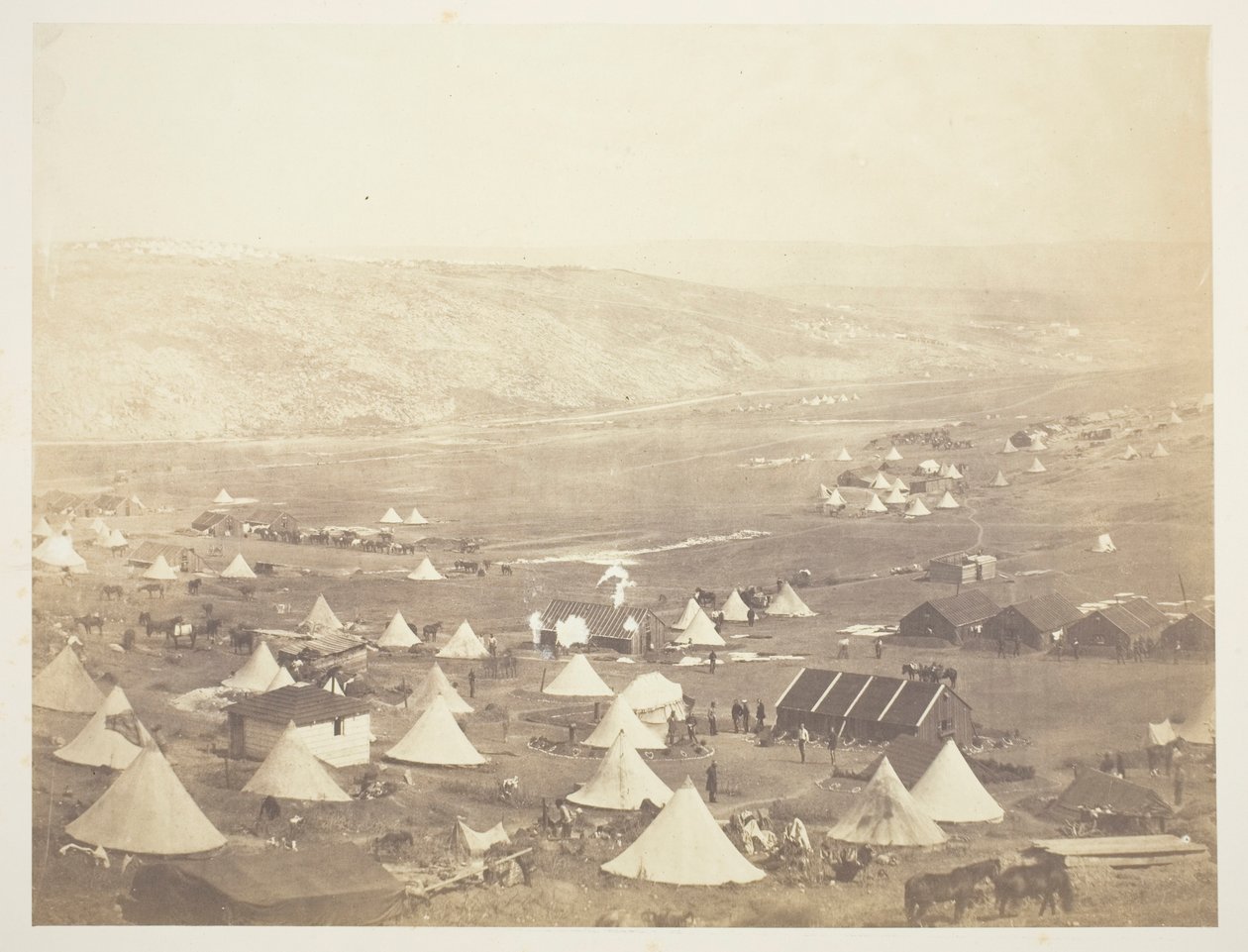 Kavaleriets lejr, set mod Kadikoi af Roger Fenton
