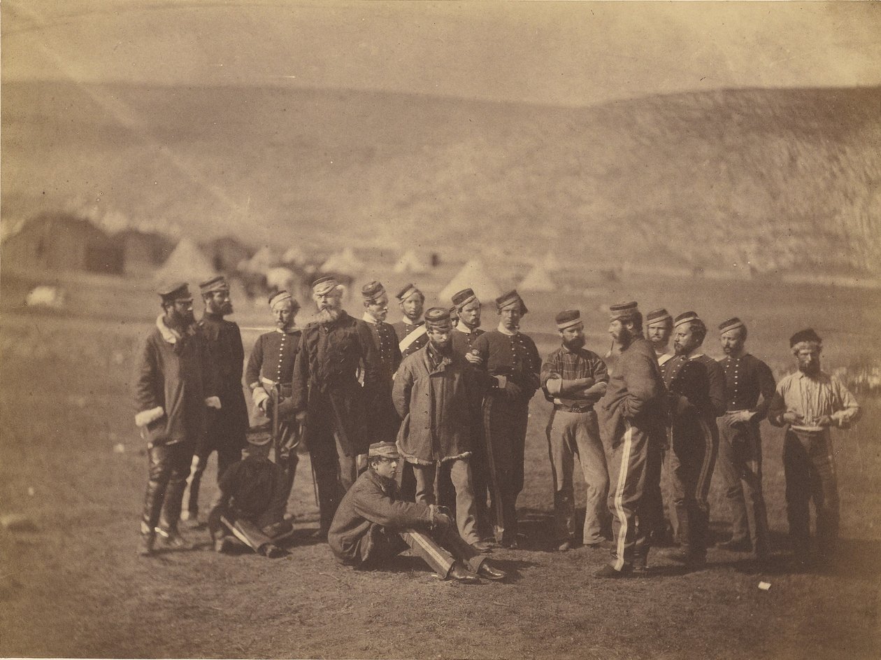 Oberst Doherty, officerer og menige. 13. lette dragoner. af Roger Fenton