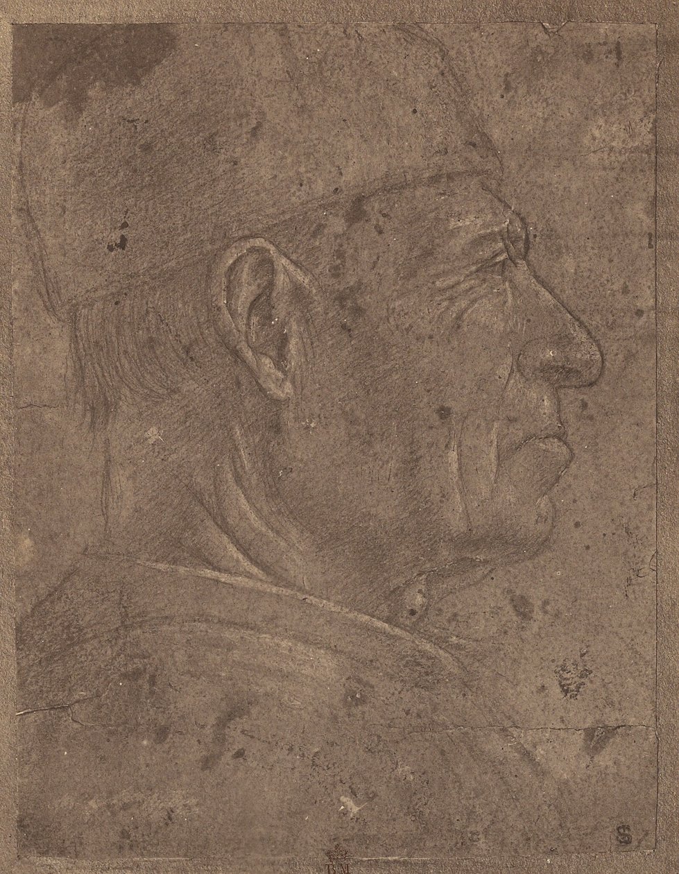 [Tegning af et mandshoved i profil af Agnolo Gaddi] af Roger Fenton