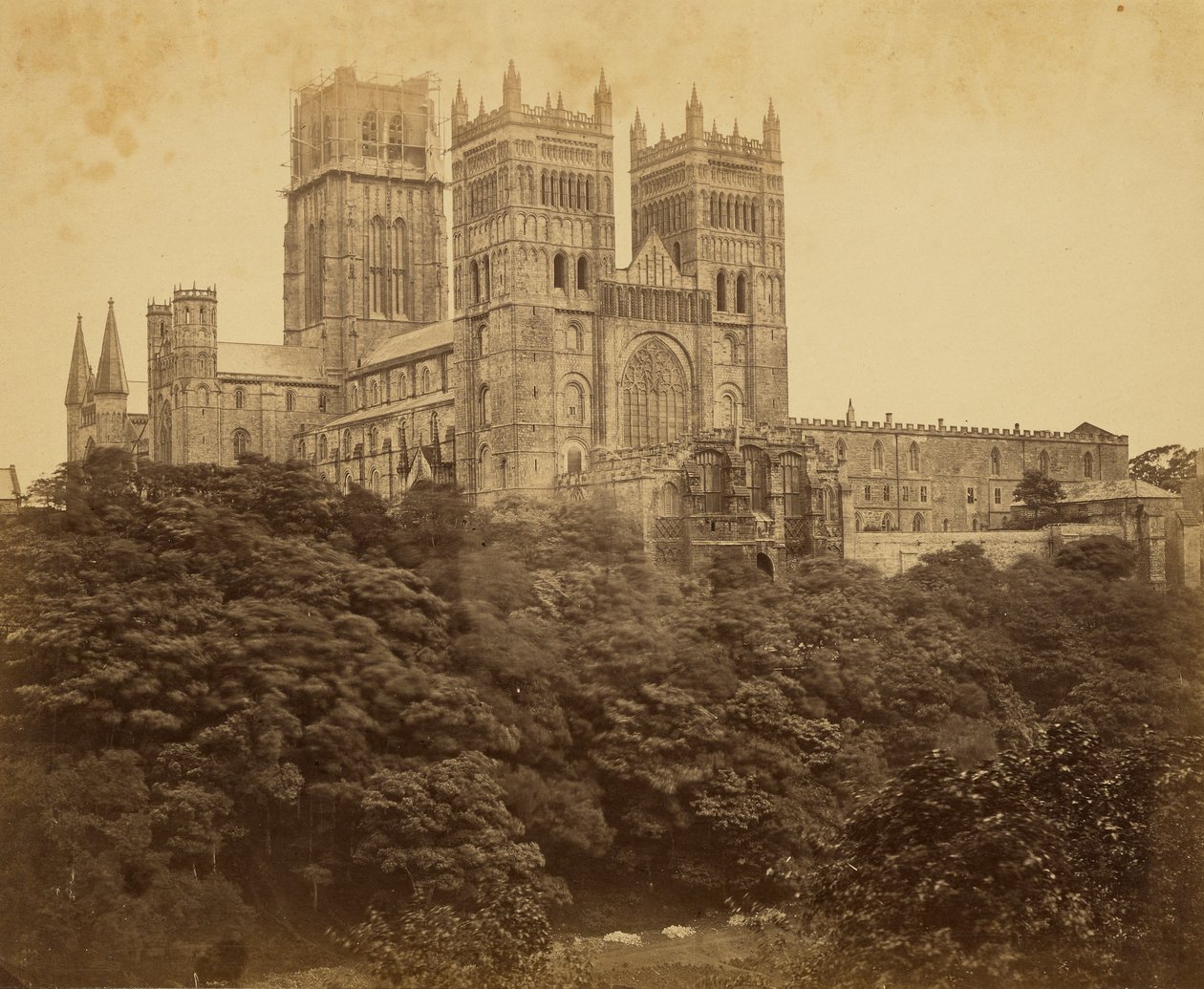 Durhams vestfacade af Roger Fenton