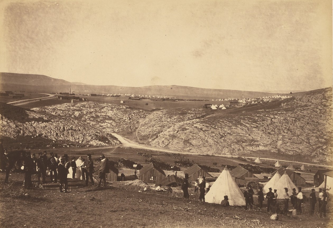 Lejr for det ridende artilleri af Roger Fenton