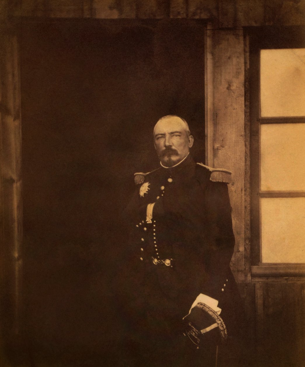 Fransk general Pierre Bosquet, trekvartsportræt, Krimkrigen, Krim, Ukraine af Roger Fenton