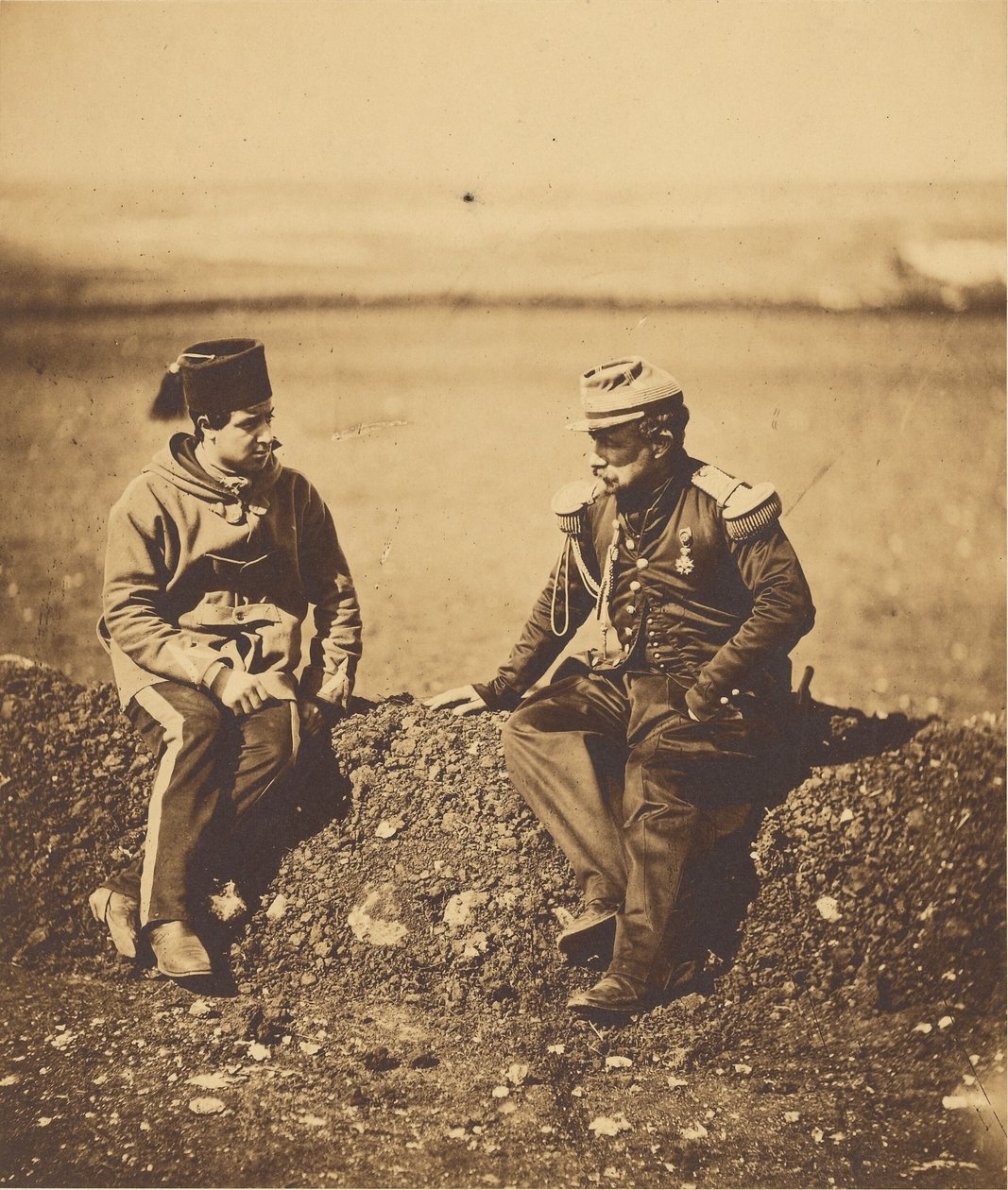 General Cisse og stabsofficer. af Roger Fenton