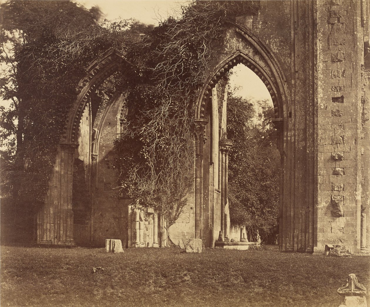 Glastonbury Abbey, buer i det nordlige sideskib af Roger Fenton