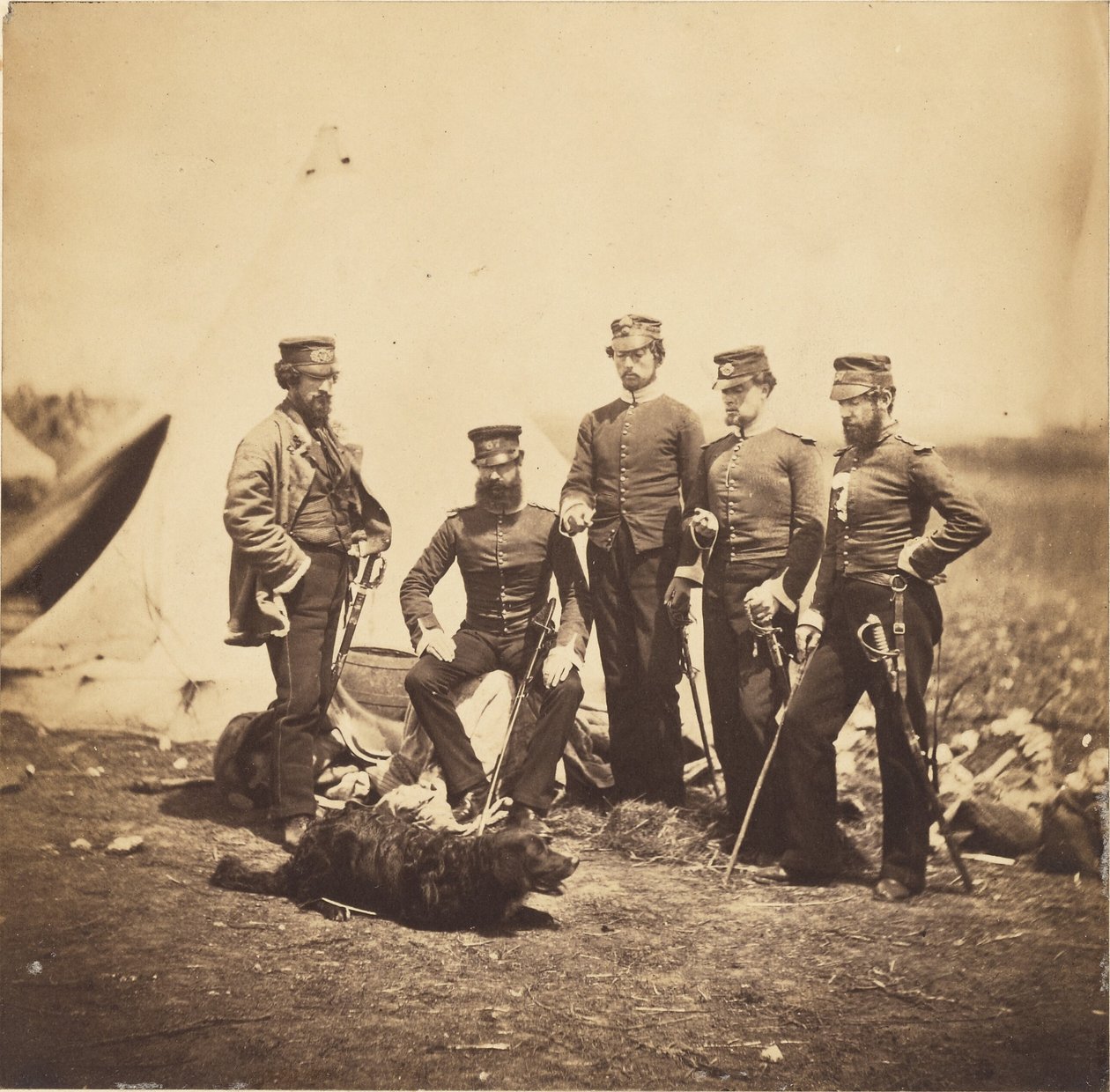 Gruppe fra 57. regiment af Roger Fenton