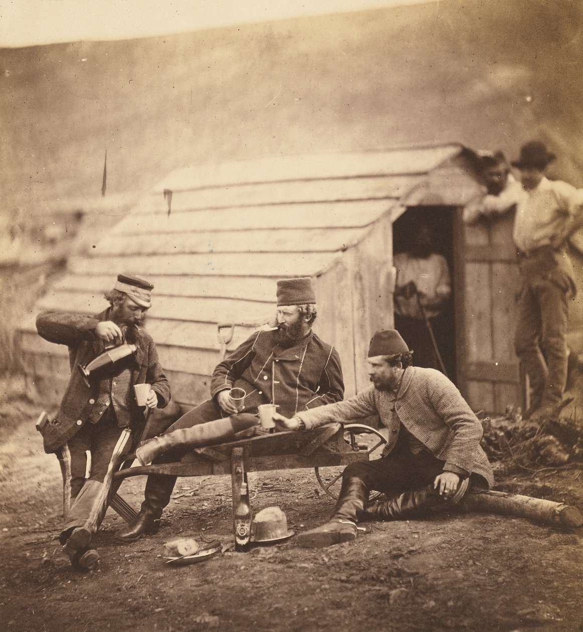 Strabadser i lejren af Roger Fenton