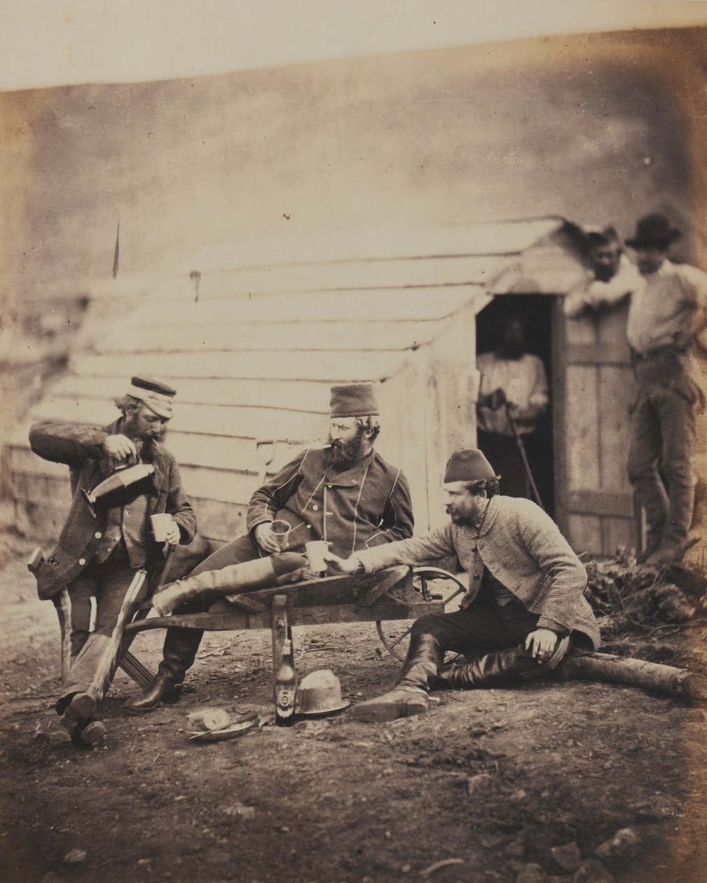 Hardships in the Camp, fra et album med 52 fotografier forbundet med Krimkrigen, 1855 af Roger Fenton