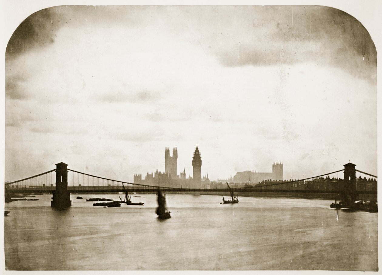 Houses of Parliament under opførelse, London, ca. 1858 af Roger Fenton