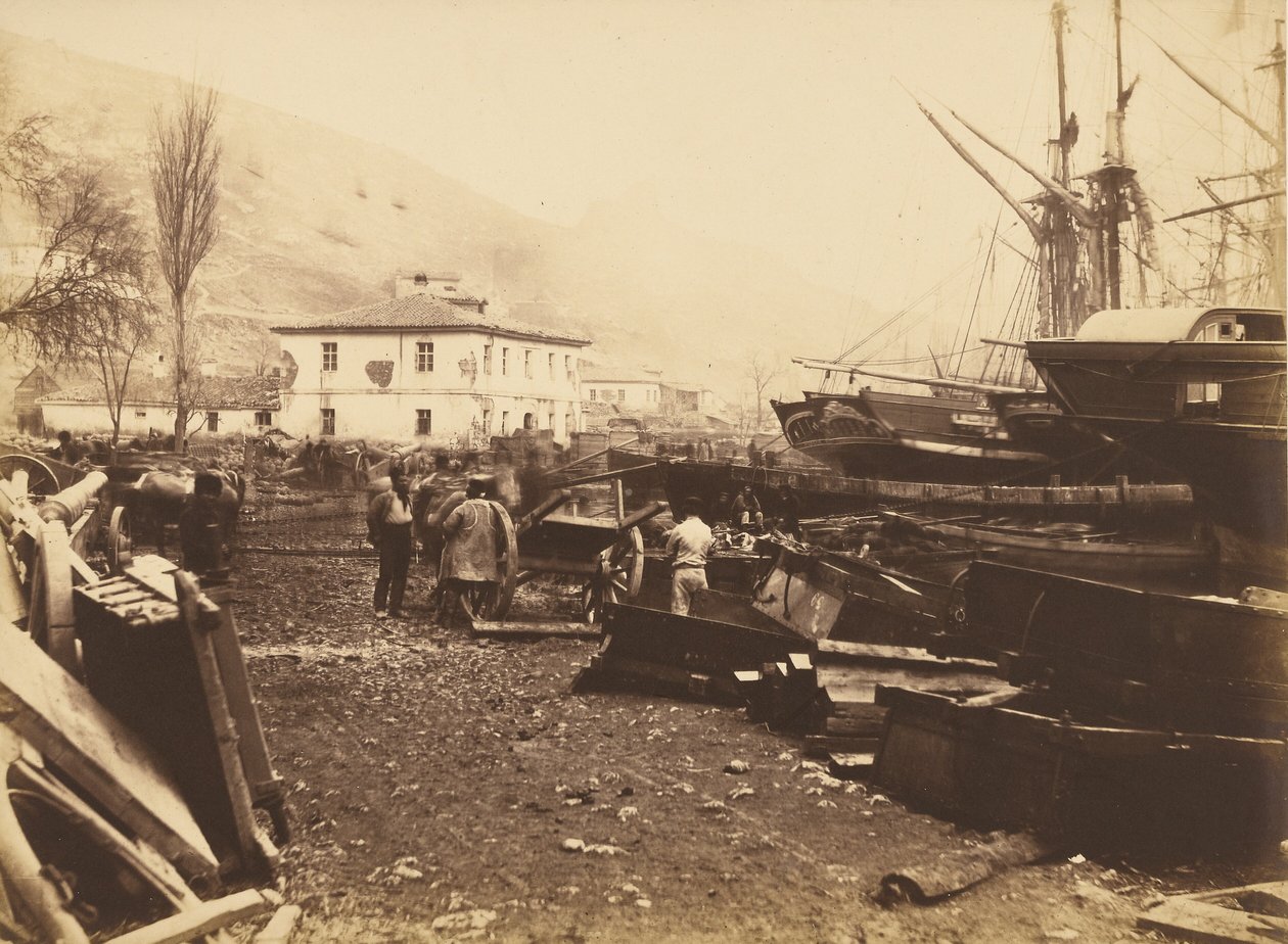 Landing Place, Ordnance Wharf, Balaklava af Roger Fenton