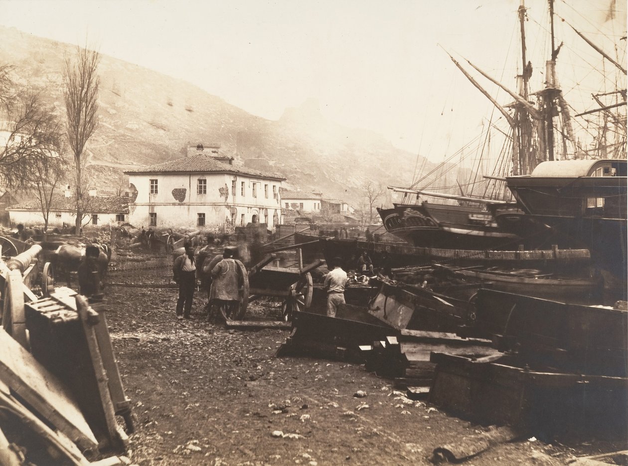 Landingssted, Ordnance Wharf, Balaklava, 1855. af Roger Fenton