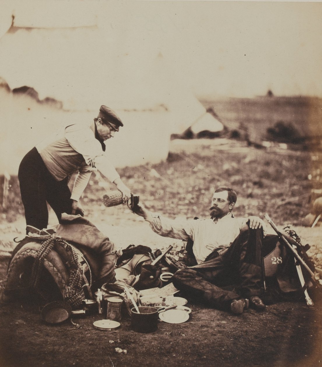 Oberstløjtnant Edmund Hallewell, 28. (The North Gloucestershire) Regiment of Foot, fra et album med 52 fotografier forbundet med Krimkrigen af Roger Fenton