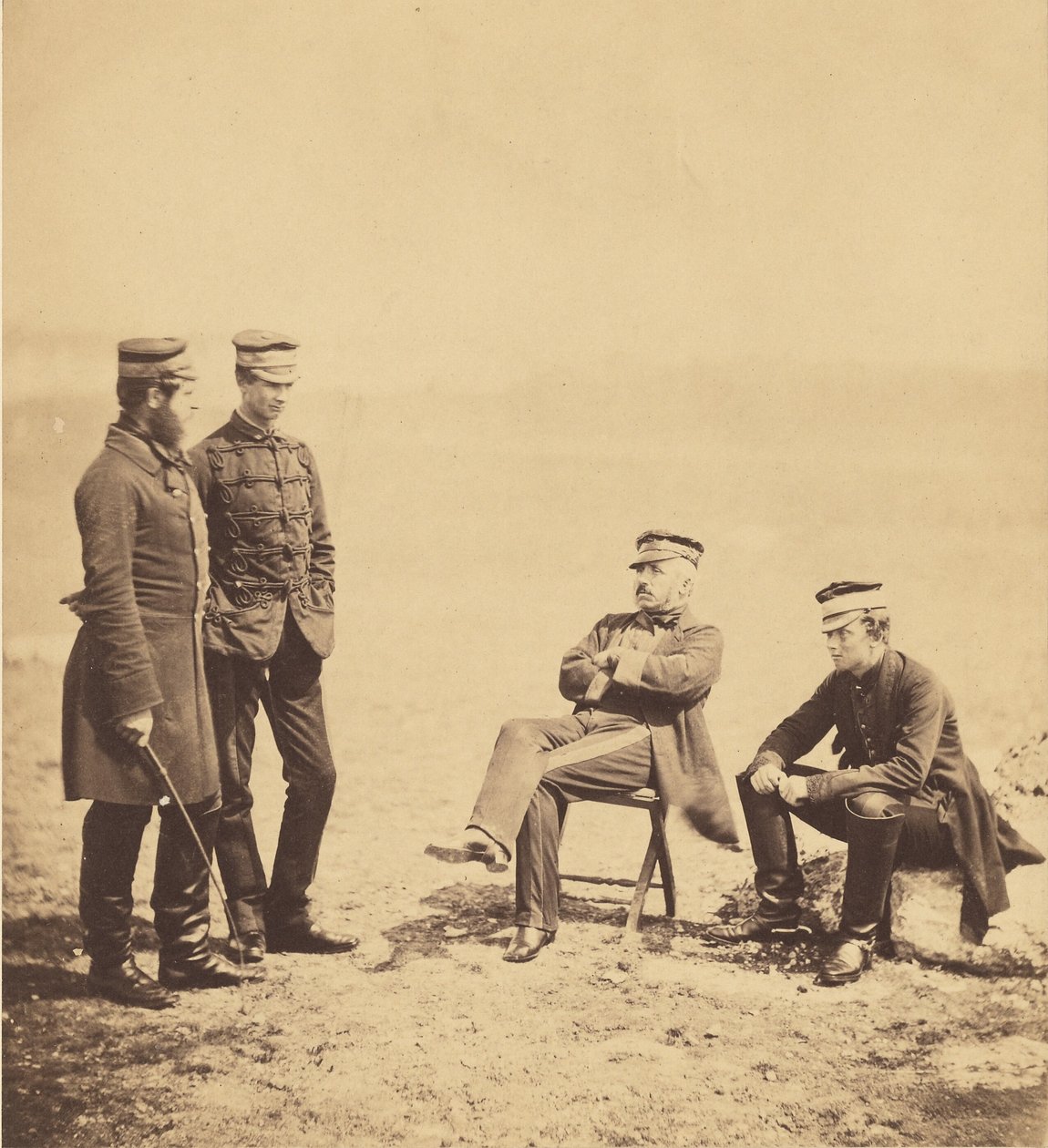 Generalløjtnant Barnard og stab af Roger Fenton