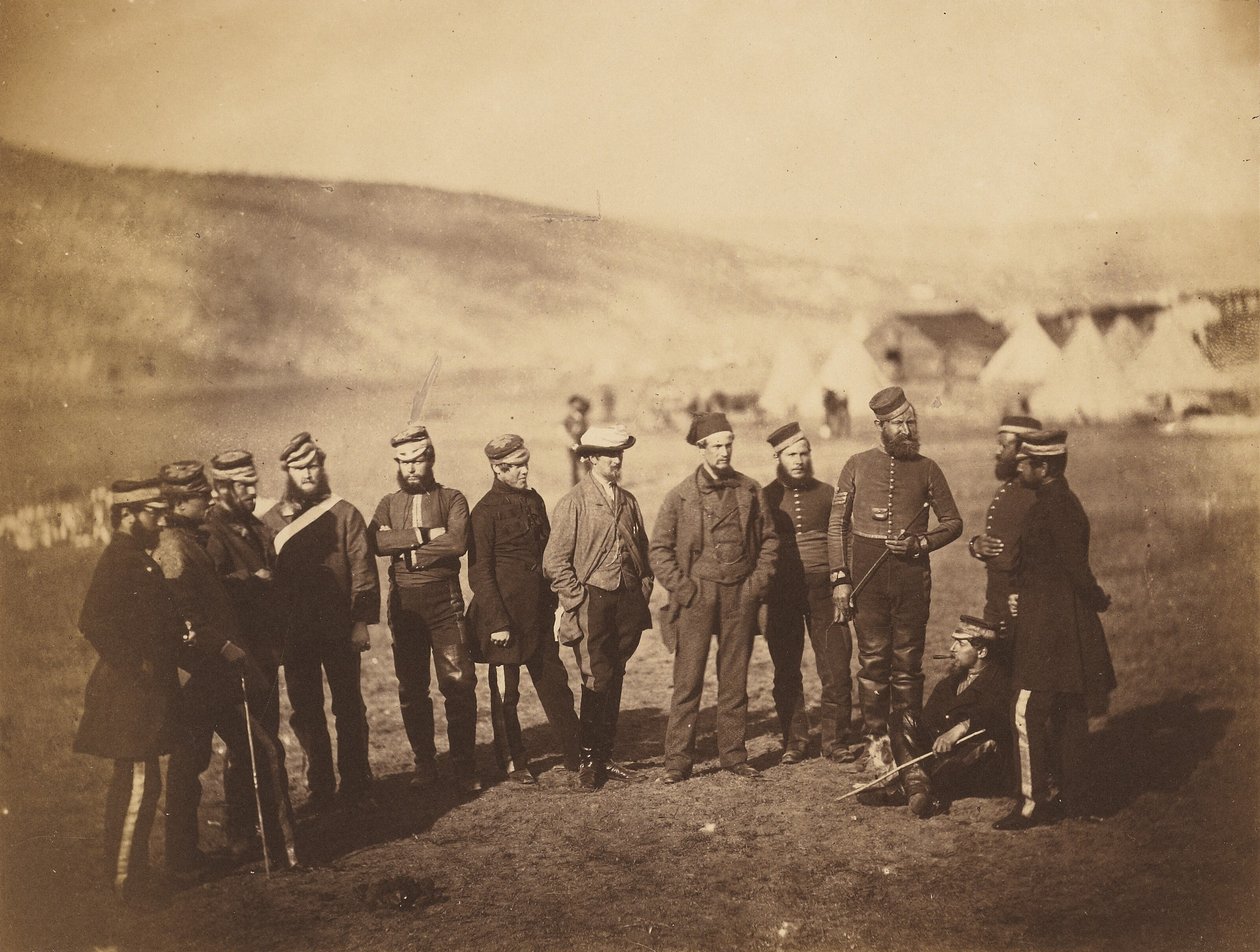 Major Burton og officerer fra 5. Dragon Guards af Roger Fenton