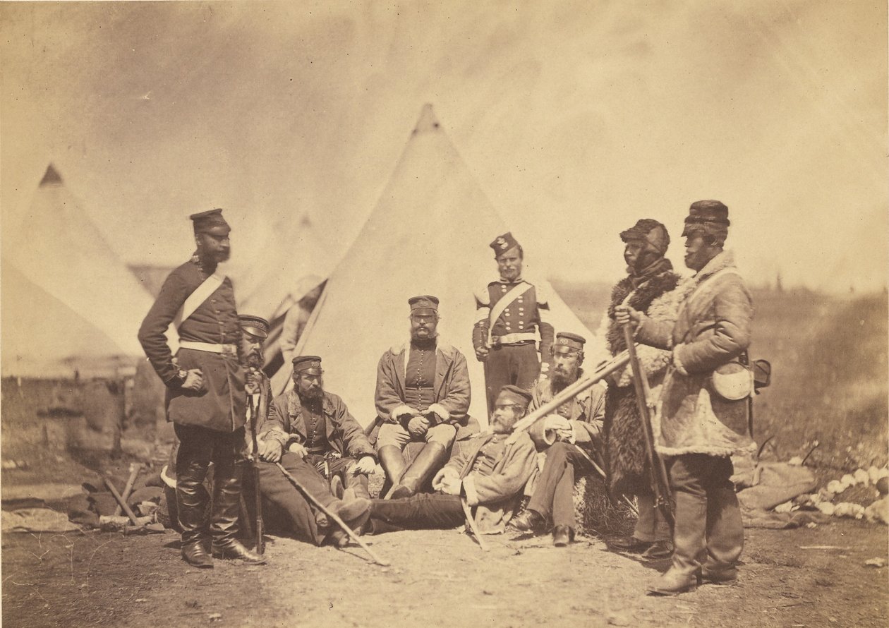 Officerer og mænd fra 89. regiment. af Roger Fenton