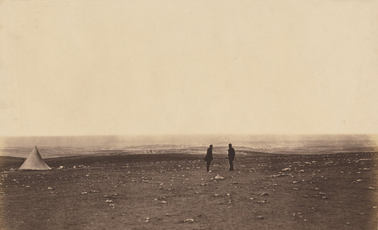 Betjente i udkigsposten på Cathcarts Hill af Roger Fenton