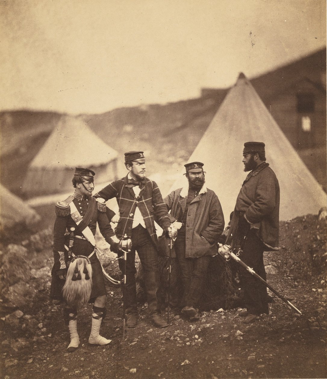 Officerer fra det 42. højlandskorps af Roger Fenton