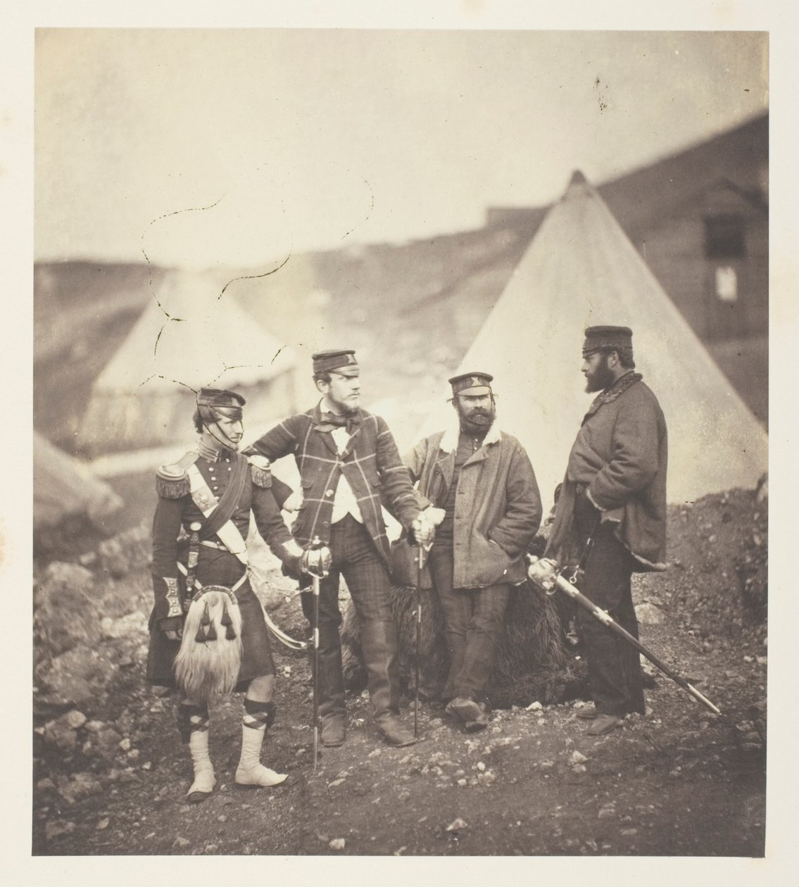 Officerer fra 42. Highlanders af Roger Fenton