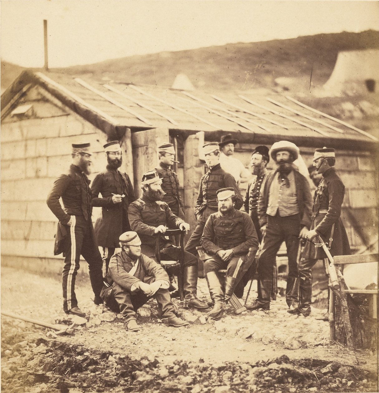 Officerer fra 4. lette dragonregiment. af Roger Fenton