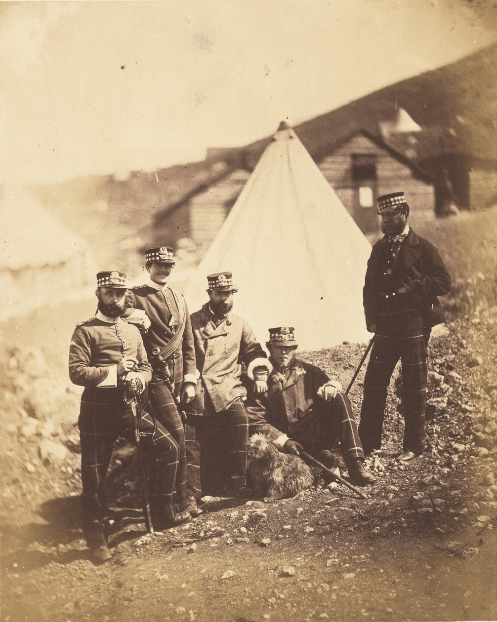 Officerer fra 71st Highlanders af Roger Fenton