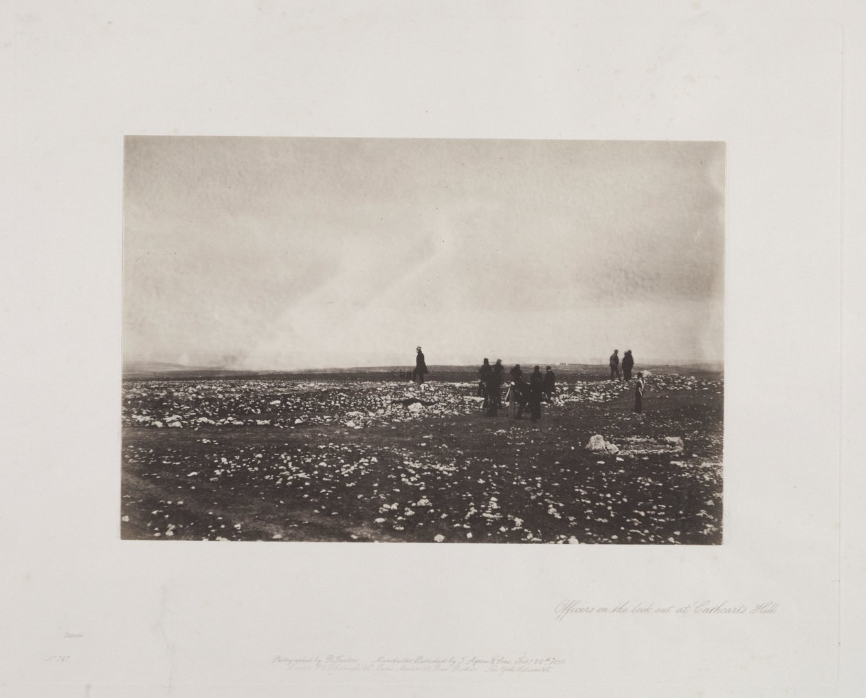 Officerer på udkig ved Cathcarts Hill af Roger Fenton