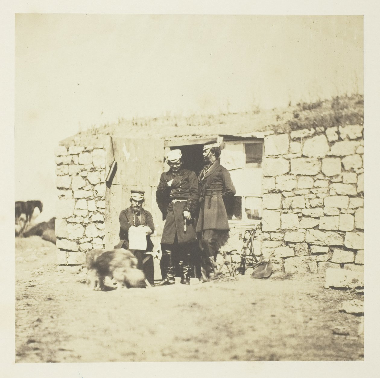 Officerer i staben hos generalløjtnant Sir Richard England af Roger Fenton