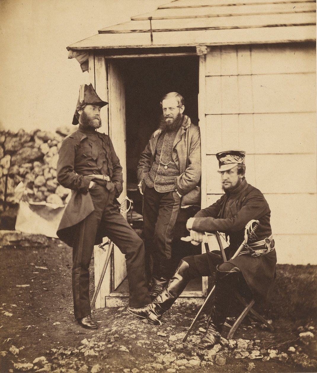Officerer i staben ved generalløjtnant Sir G. Brown af Roger Fenton