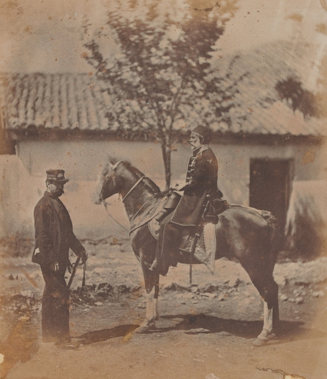 Omar Pasha og hans britiske forbindelsesofficer, oberst Lintorn Simmons, 1855 af Roger Fenton