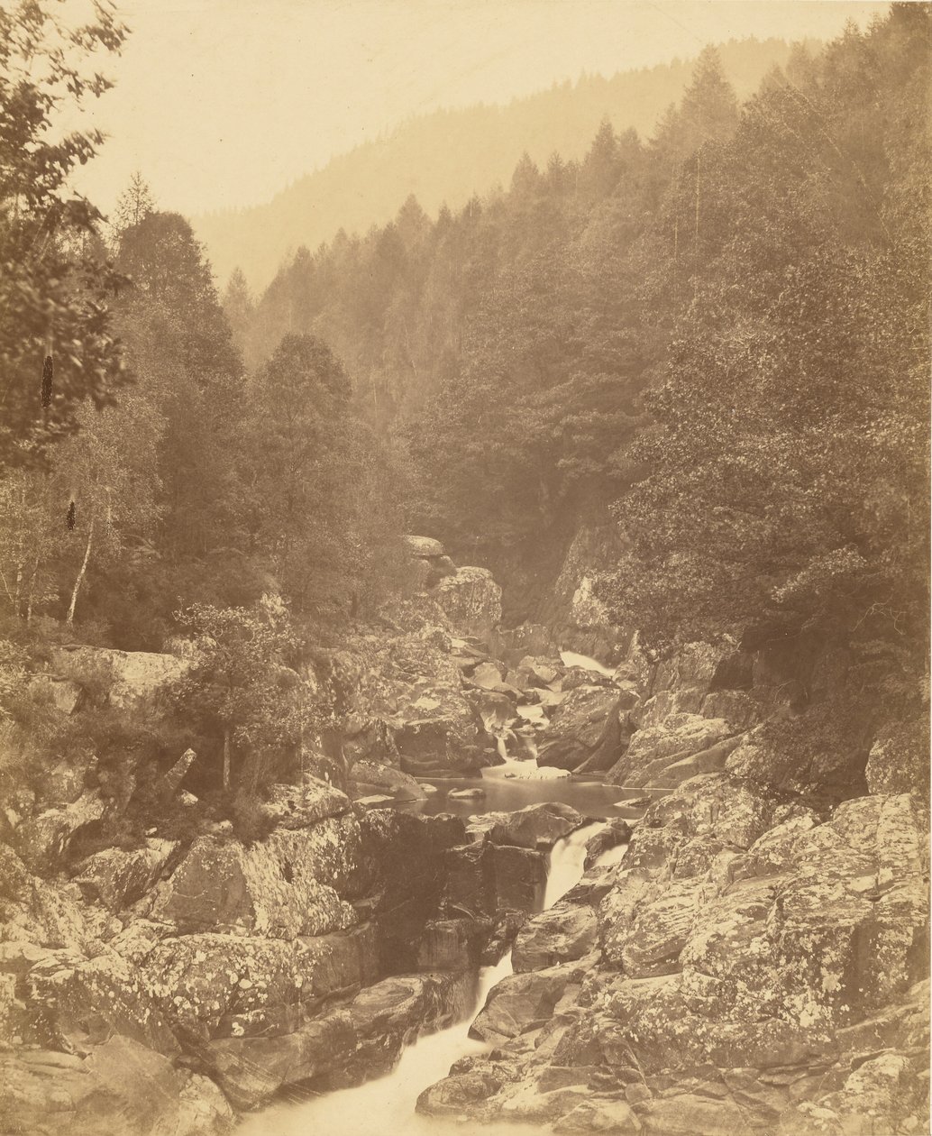 Ved Llugwy, neden for Swallow Falls. af Roger Fenton