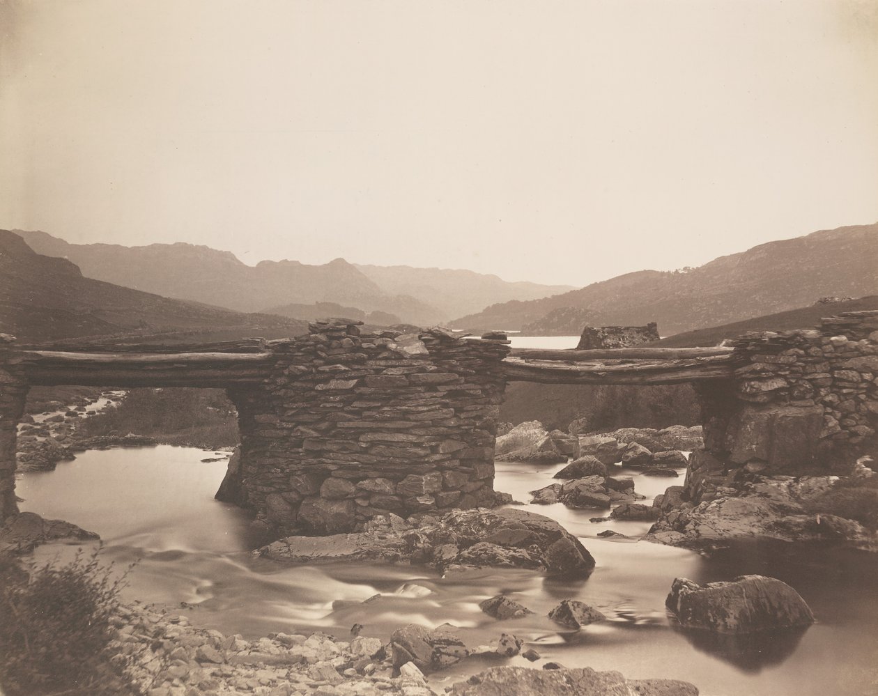 Pont-y-Pant ved Lledr, set ovenfra af Roger Fenton