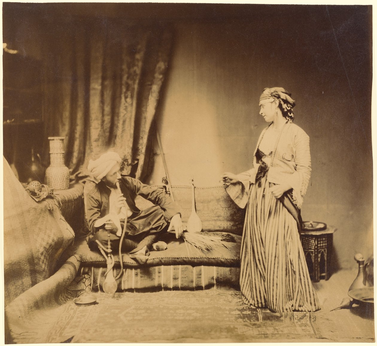 Ryger og dansende pige af Roger Fenton