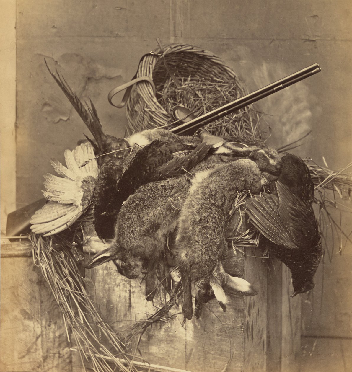 [Stilleben med vildt og pistol]. af Roger Fenton