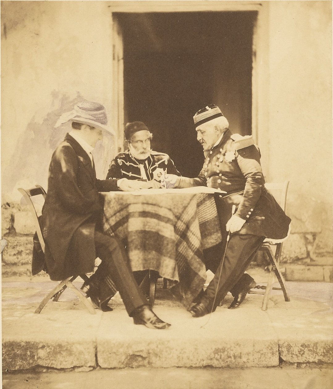 Krigsrådet, der blev afholdt om morgenen ved indtagelsen af Mamelon af Roger Fenton