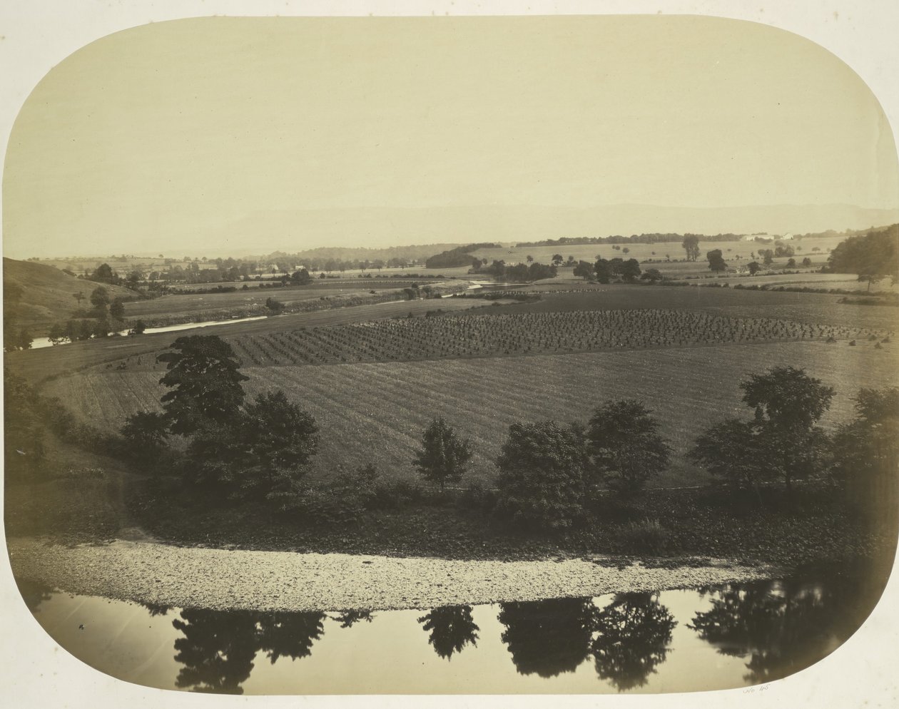 Valley of the Ribble og Pendle Hill, 1859. af Roger Fenton