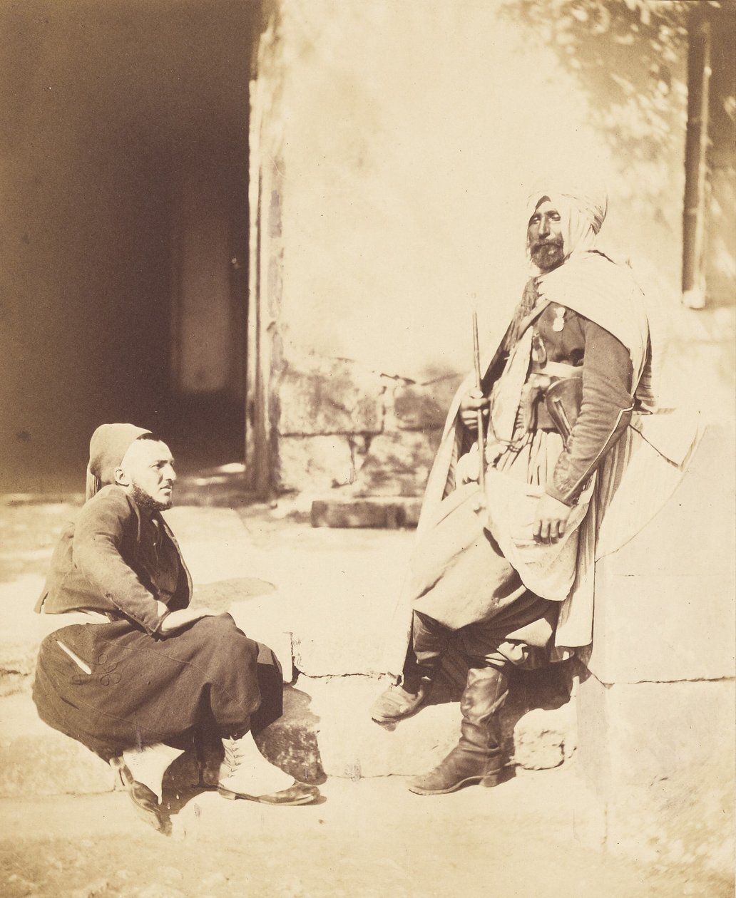 Zouav og spahi, ledsagere for marskal Pélissier af Roger Fenton