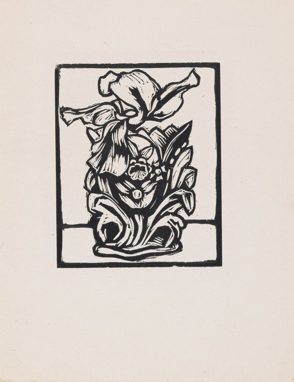 Iris og vase af Roger Fry