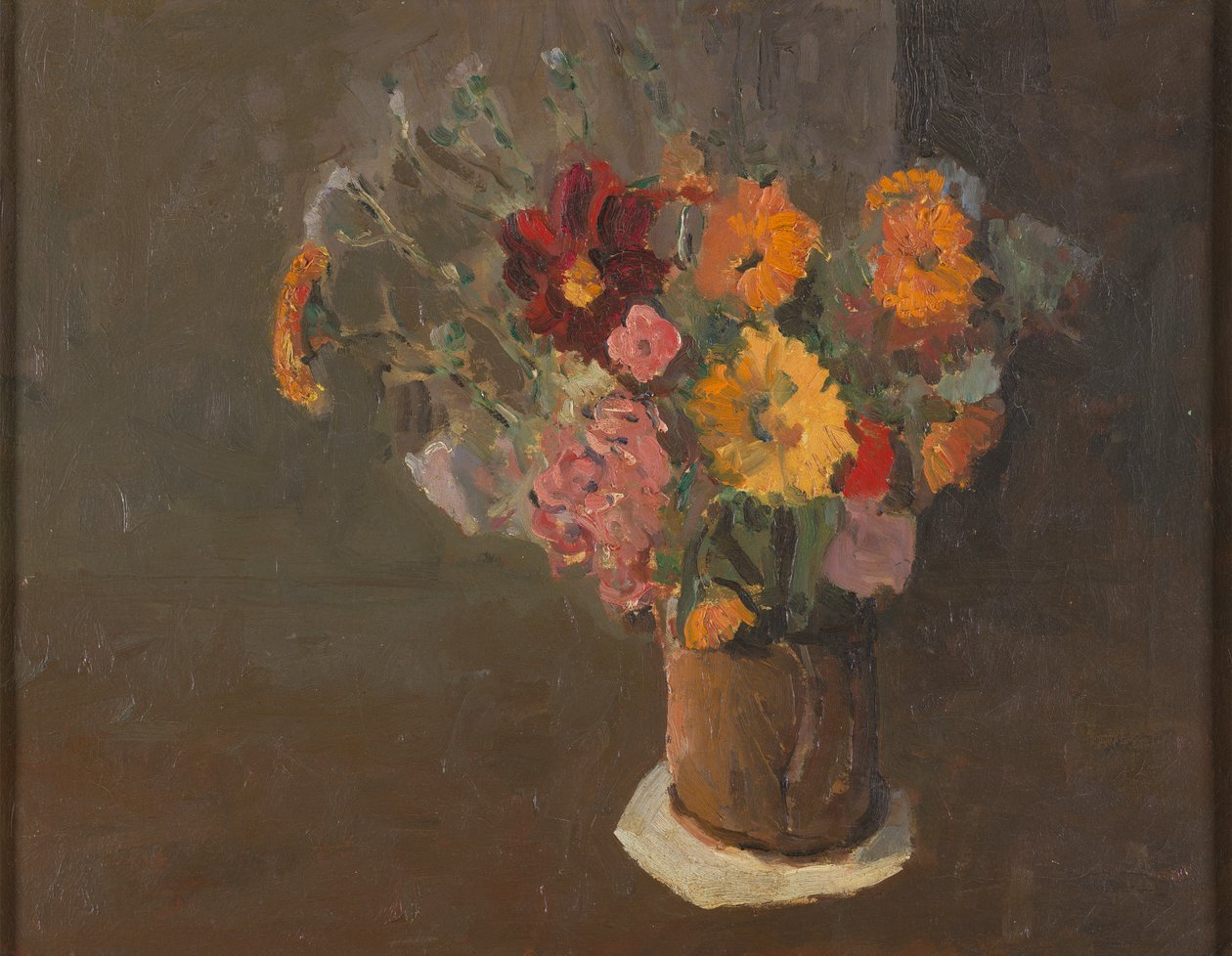 Stilleben (Michaelmas Daisies in a Pot Tankard) af Roger Fry