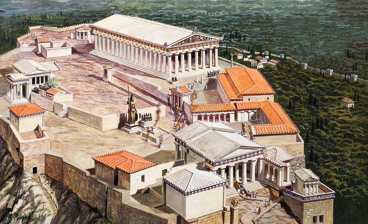 Akropolis og Parthenon af Roger Payne