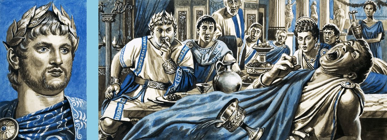 Portræt af Nero og Nero, der overværer Britannicus