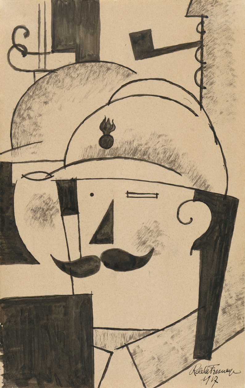To infanterister med hjelme af Roger de La Fresnaye