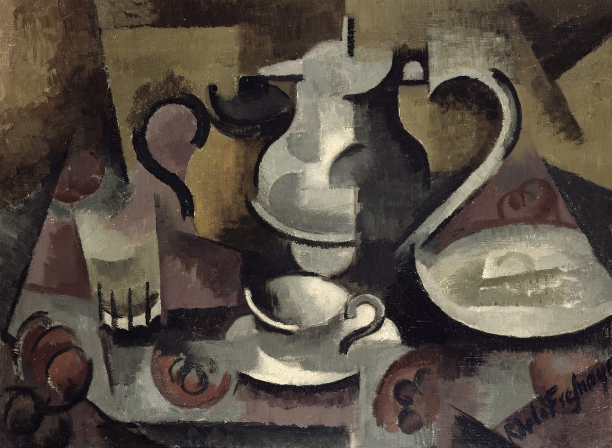 Stilleben med tre håndtag af Roger de La Fresnaye