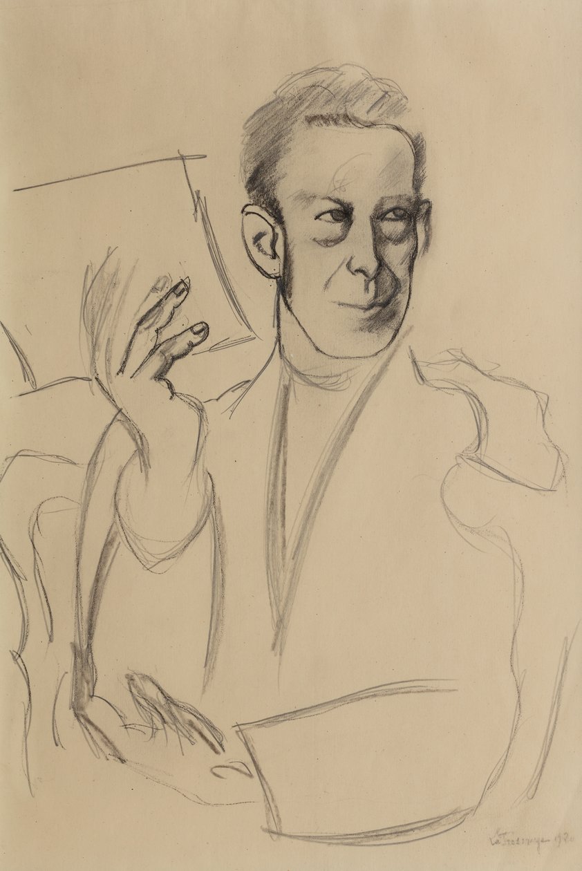 Tutkimus Jean-Louis Gampertin muotokuvaa varten af Roger de La Fresnaye