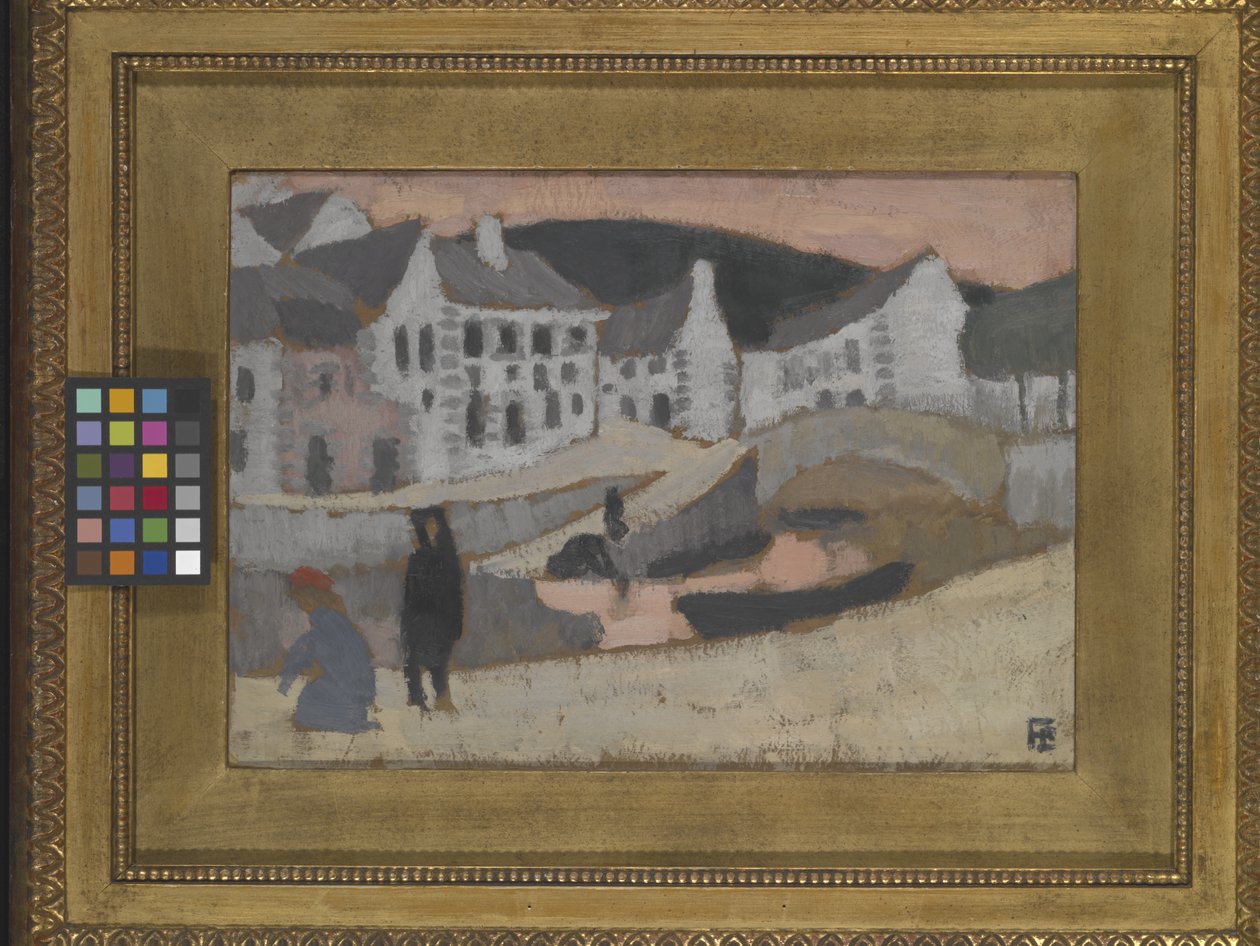 Canal, Brittany Landscape (olie på komprimeret fiberplade monteret på masonit) af Roger de La Fresnaye
