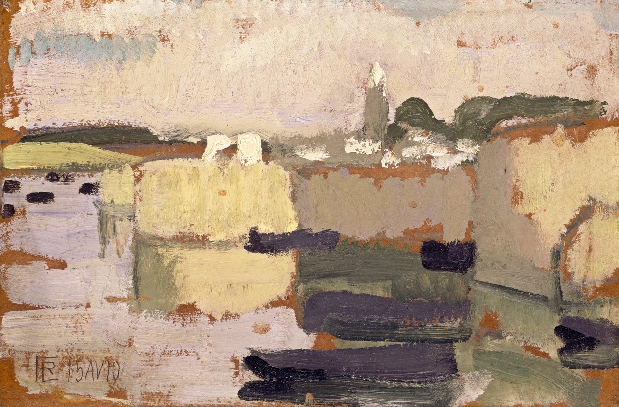 Landsby ved vandkanten, 1910. af Roger de La Fresnaye