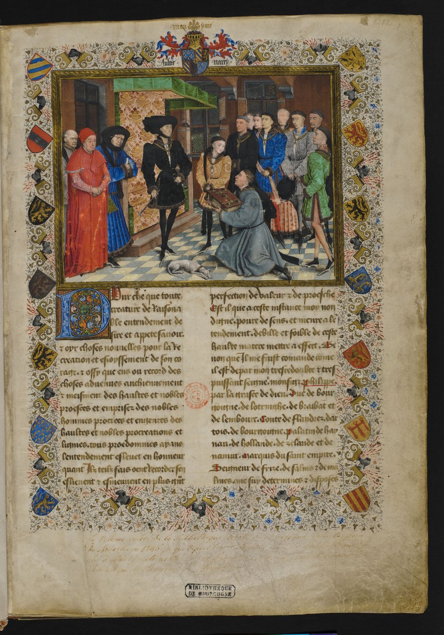 Jacques de Guise, Chainicles of Hainaut, frontispiece af Rogier van der Weyden