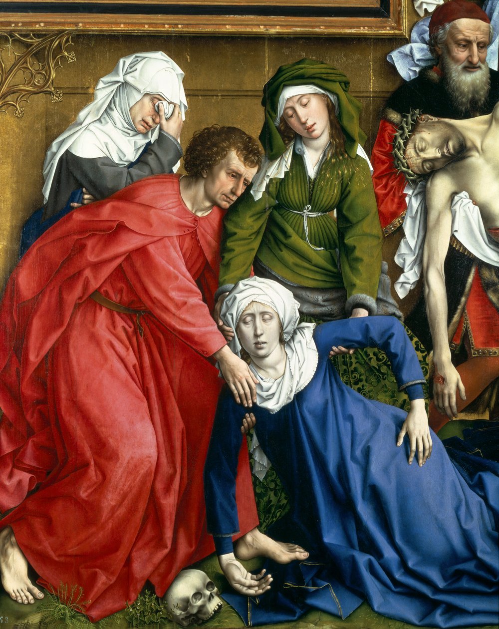 Nedstigning fra korset, ca. 1435 (detalje af 3756) af Rogier van der Weyden