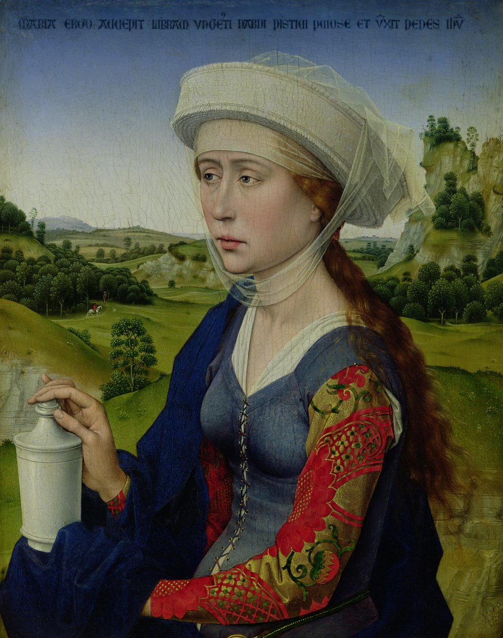 Mary Magdalene, fra højre panel af Triptykon fra Braque-familien af Rogier van der Weyden